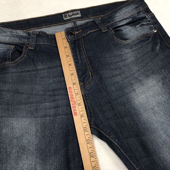 BUCKLE BLACK Moto Jean Men 34x34 (36x35 actual) Skinny Flex Stretch Denim Dark - Picture 14 of 16